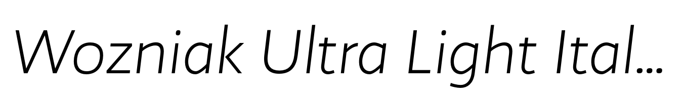 Wozniak Ultra Light Italic
